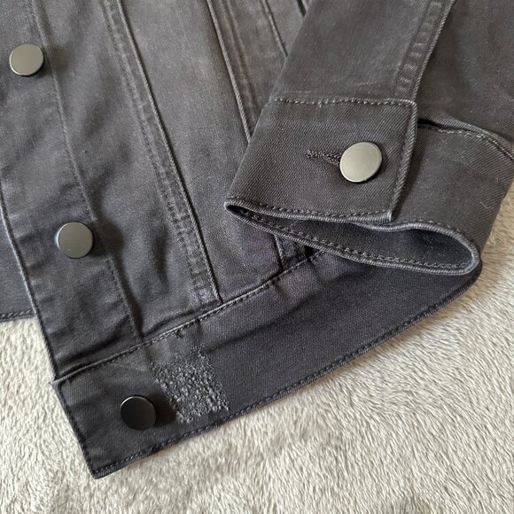 Prosperity Stretch Denim Jacket Women's SMALL Washed Black - Picture 2 of 6